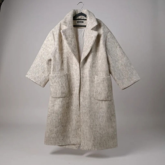 Chalk Womens Winter Coat Ivory One Size - Picture 2 of 8